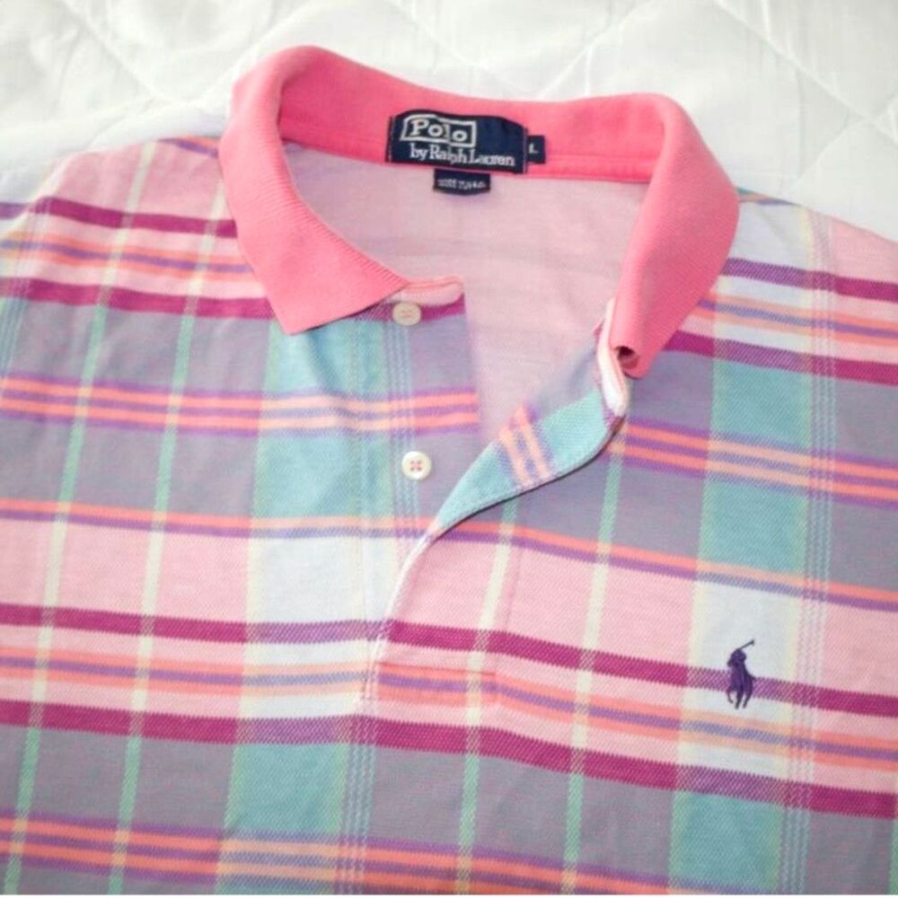 1960's RARE VINTAGE Pink Polo Ralph Lauren Polo Sweater LARGE